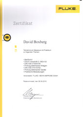 David Boxberg, Messkurs mit Praktikum