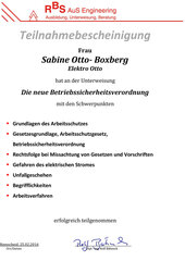 Die neue Betriebssicherheitsverordnung, Sabine Otto- Boxberg